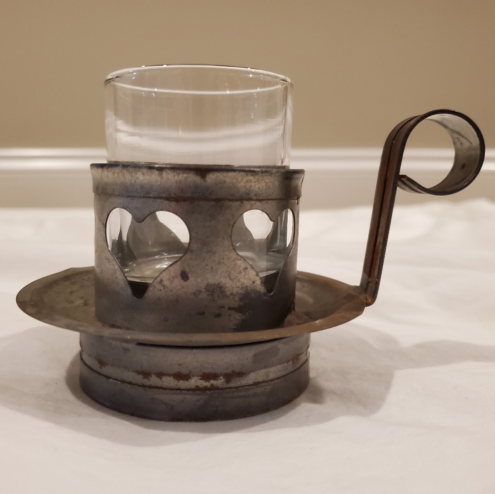Small metal candleholder